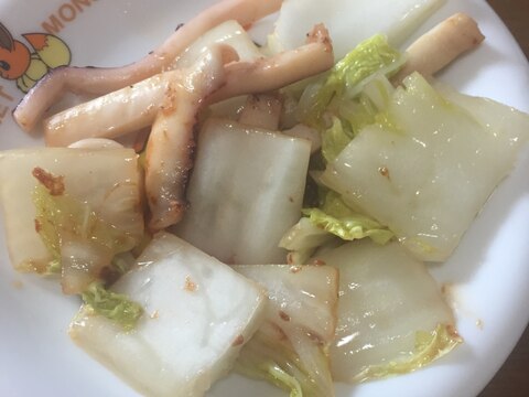 イカと白菜の炒め物